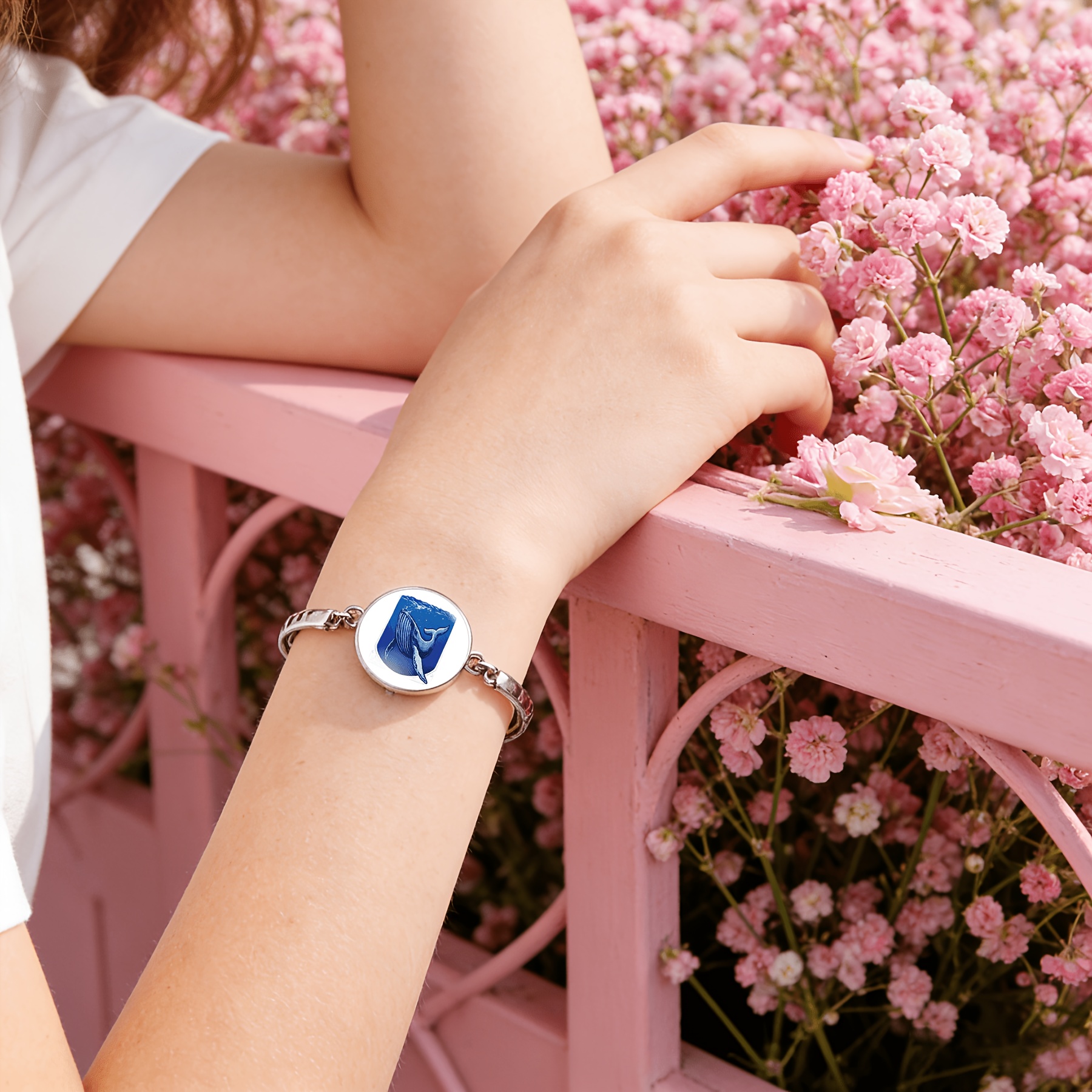 Adjustable Circular Time Gemstone Inlaid Classic Bangle